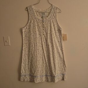 Liz Claiborne White Floral Nightgown